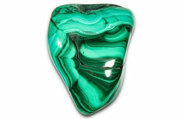 Polished Banded Malachite Specimen - DR Congo #382074